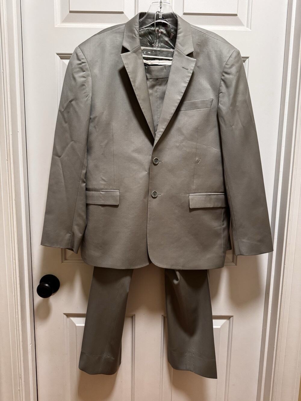 XXL Kirrin Finch Suit Blazer And Pants Solid Light Gray 18